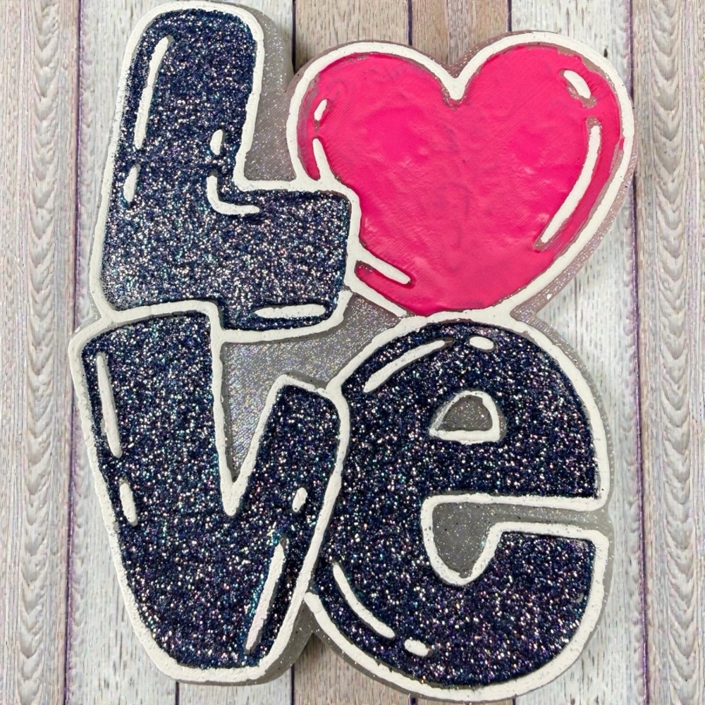 Love car freshie ready to ship scent cherry limeade made with a blue glitter